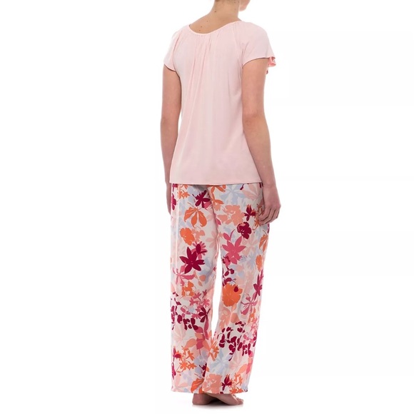 Oscar de la Renta Pink  Floral Pajamas , Large - Picture 2 of 5